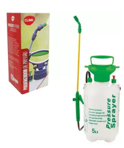 Pulverizador de Pressão Manual 5 Litros com Bico Ajustável Clink CK5355