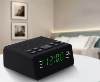 Rádio Relógio Digital FM com Despertador Lelong LE-677