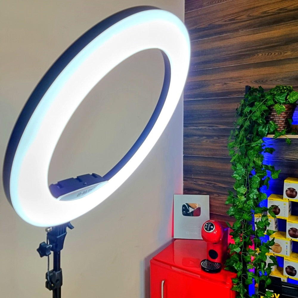 Ring Light Iluminador 14" com Tripé e Suporte para Celular 30W Alimentação USB B-Max BM-L05
