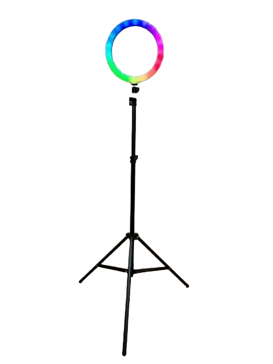 Ring Light RGB 10" 20W com Suporte para Smartphone Oberon OR-PL10R