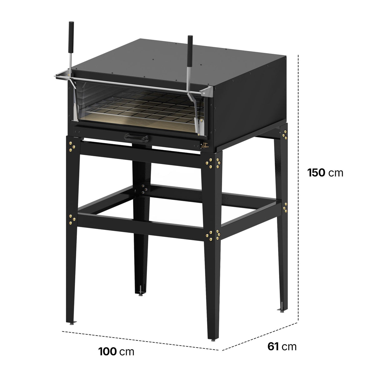 Forno Guilhotina a Gás GLP Saro FG86GLP 80x60 cm com Cavalete 8 Pizzas