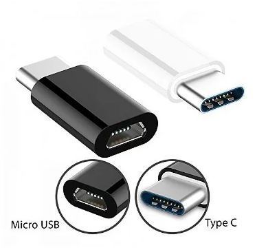 Adaptador OTG Micro USB V8 Para Type-C Carregamento E Dados IT-BLUE LE-5542