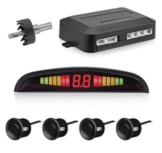Sensor de Estacionamento com 4 Pontos e Display Digital Lelong LE-03140