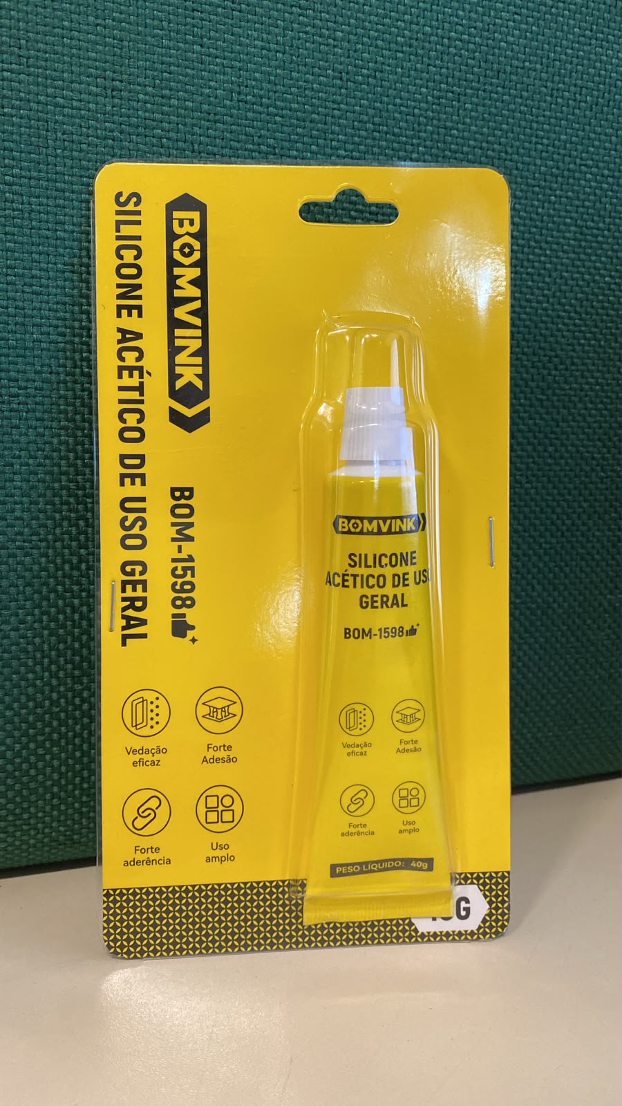Silicone Acético Multiuso 4g para Vedação e Colagem Bomvink BOM-1598