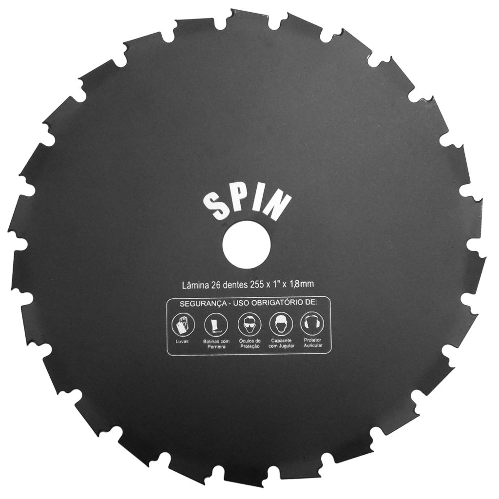Faca 26 Dentes Furo 25,4mm Tamanho 255mm Espessura 1,8mm - Spin – foto 1