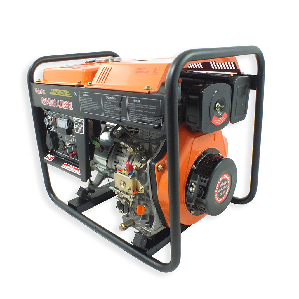 Gerador Diesel 269cc 7HP 3.6kVA 3600W Bivolt Partida Elétrica VGE3600D Vulcan Trent – foto 1