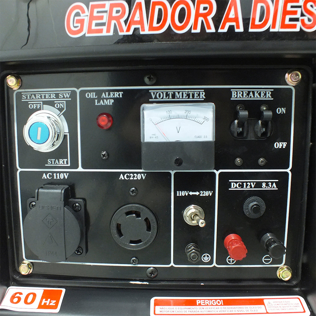 Gerador Diesel 269cc 7HP 3.6kVA 3600W Bivolt Partida Elétrica VGE3600D Vulcan Trent – foto 5