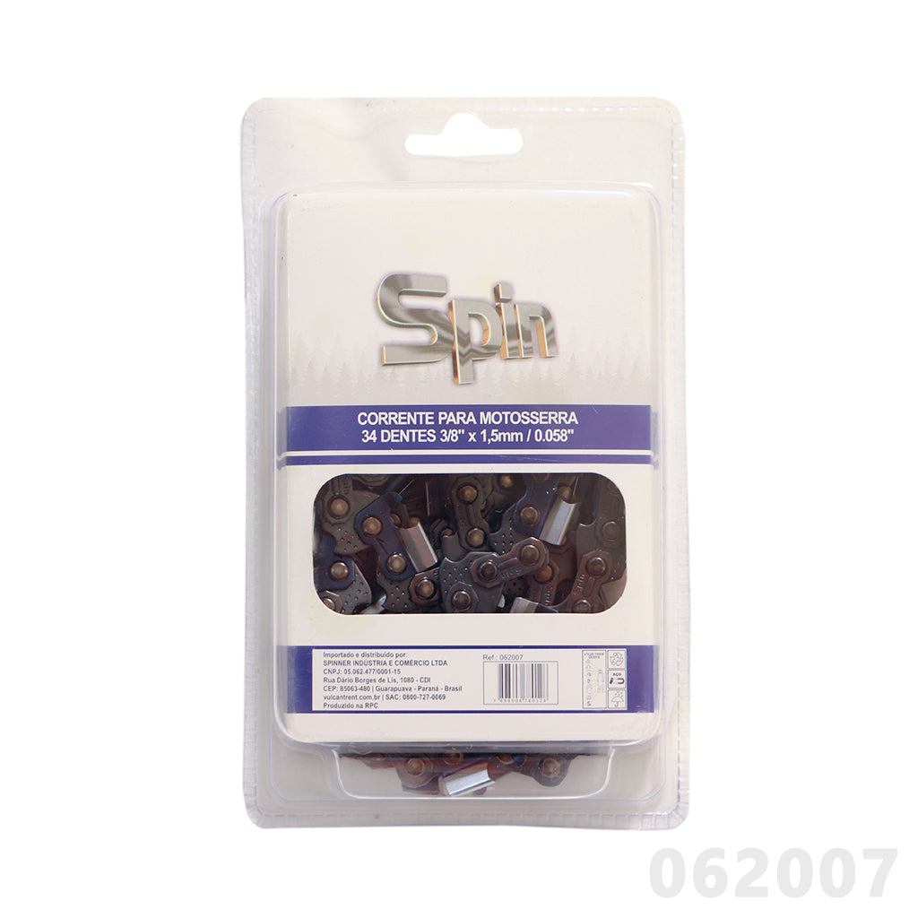Corrente Loop 34D 3/8 x 1,5mm (0.058") para Sabre 18" para Motosserra Stihl / husqvarna / importada-spin – foto 1