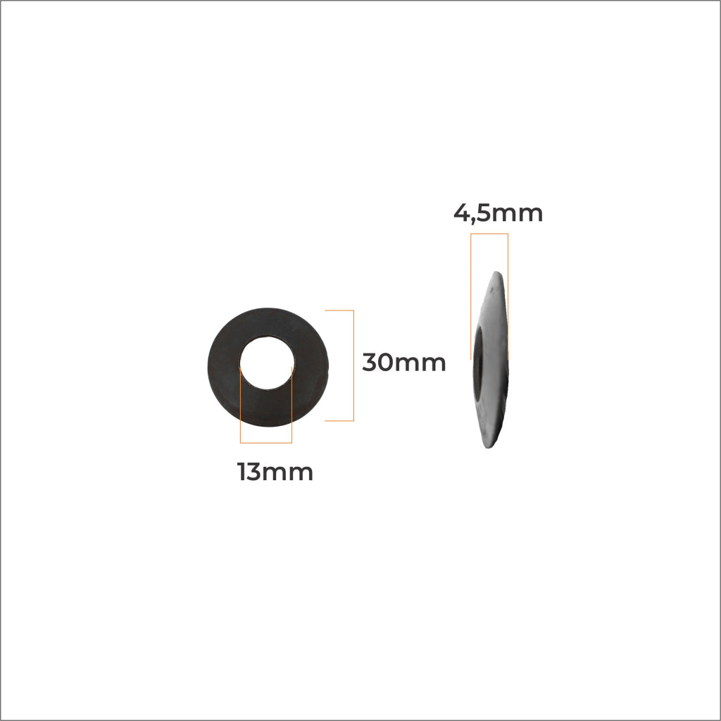 Arruela Conica 13mm x 30mm x 1mm da Alavanca de Regulagem para Cortador de Grama 4,5hp/6,5hp – foto 2