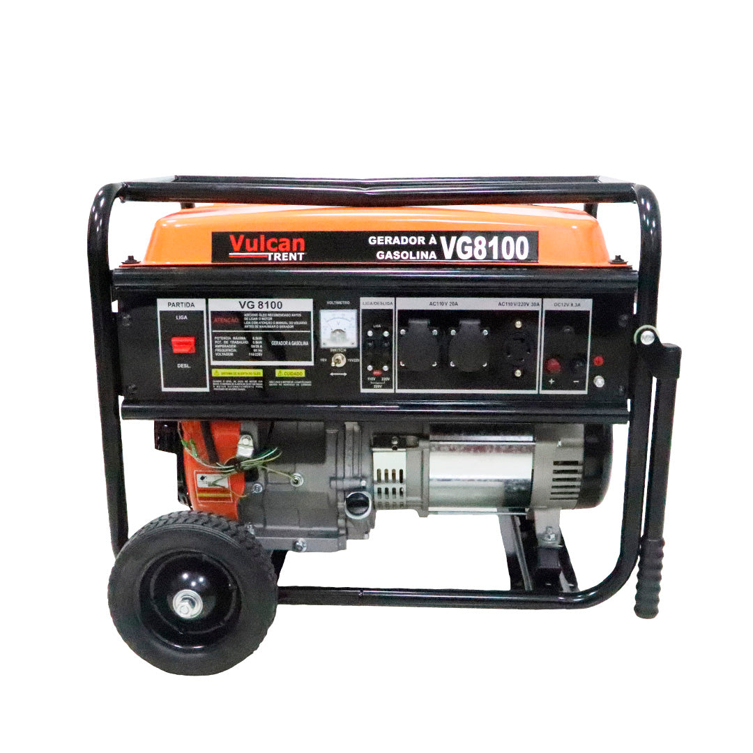 Gerador Gasolina 4T 420cc 15HP 6.5kVA 6500W Bivolt Partida Manual VG8100 Vulcan Trent – foto 3