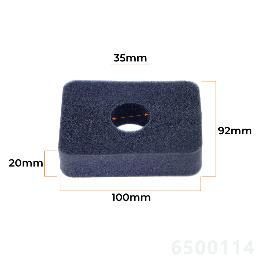 Filtro de Ar para Motor Gasolina 4 Tempos 5,5hp/6,5hp/7hp - Espuma Quadrado 100 x 92 x 20mm Furo 35 – foto 3