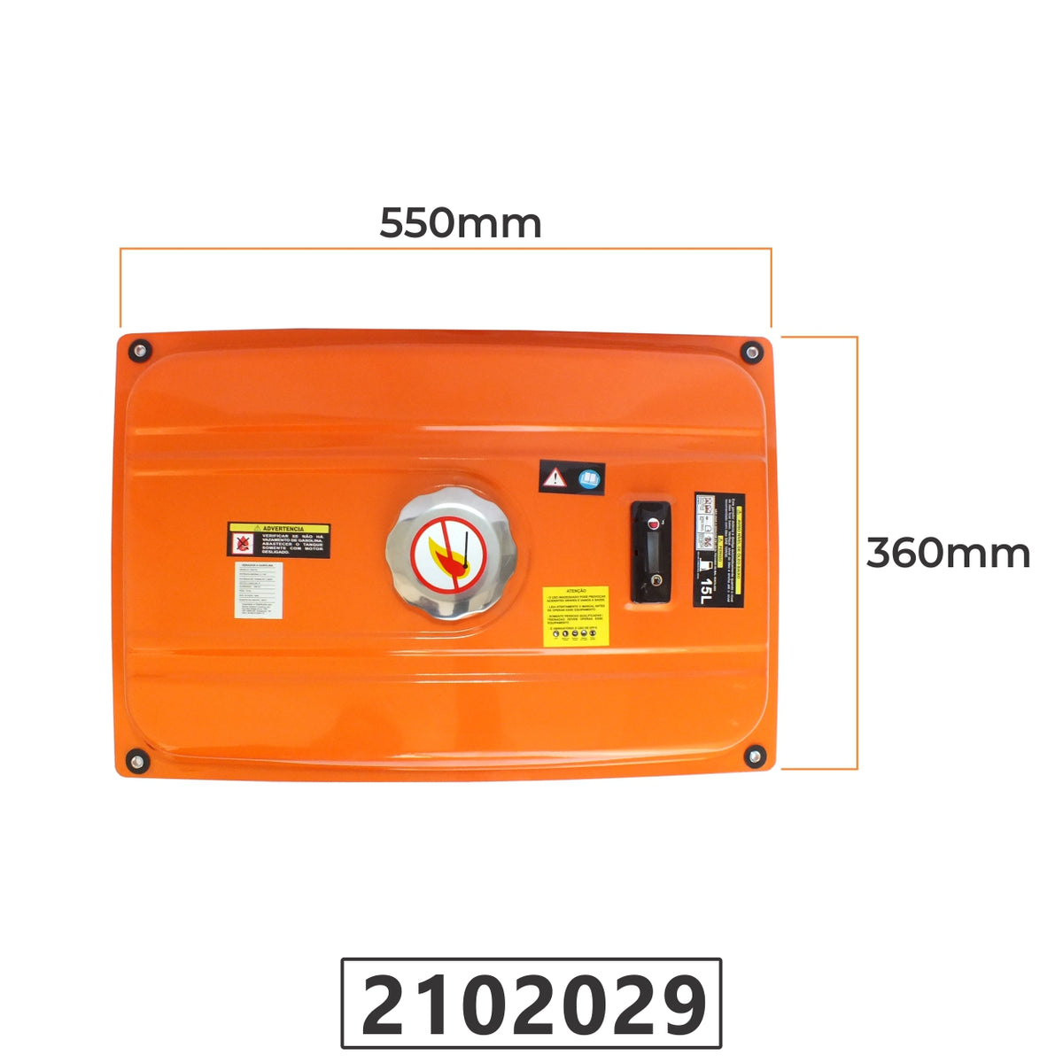 Tanque de Gasolina Completo para Gerador a Gasolina 2500W/2800W/3000W/3500W - Cor Laranja – foto 1