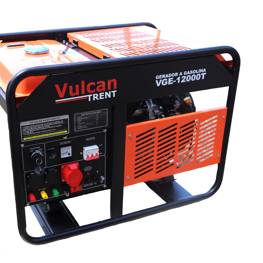 Gerador Gasolina 4T 678cc 21HP 12,0kVA 12000W Trifasico 220/380V- Part.elet.- VGE12000T Vulcan Trent – foto 15