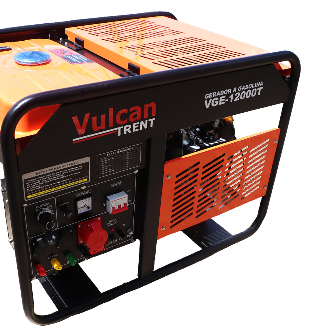 Gerador Gasolina 4T 678cc 21HP 12,0kVA 12000W Trifasico 220/380V- Part.elet.- VGE12000T Vulcan Trent – foto 8