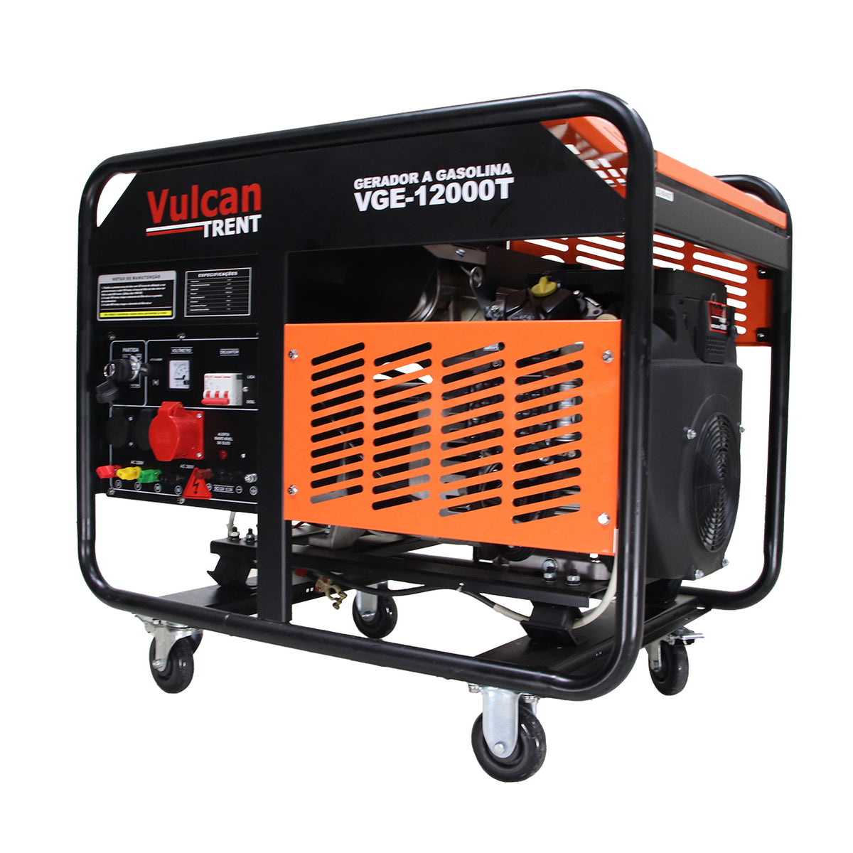 Gerador Gasolina 4T 678cc 21HP 12,0kVA 12000W Trifasico 220/380V- Part.elet.- VGE12000T Vulcan Trent – foto 12
