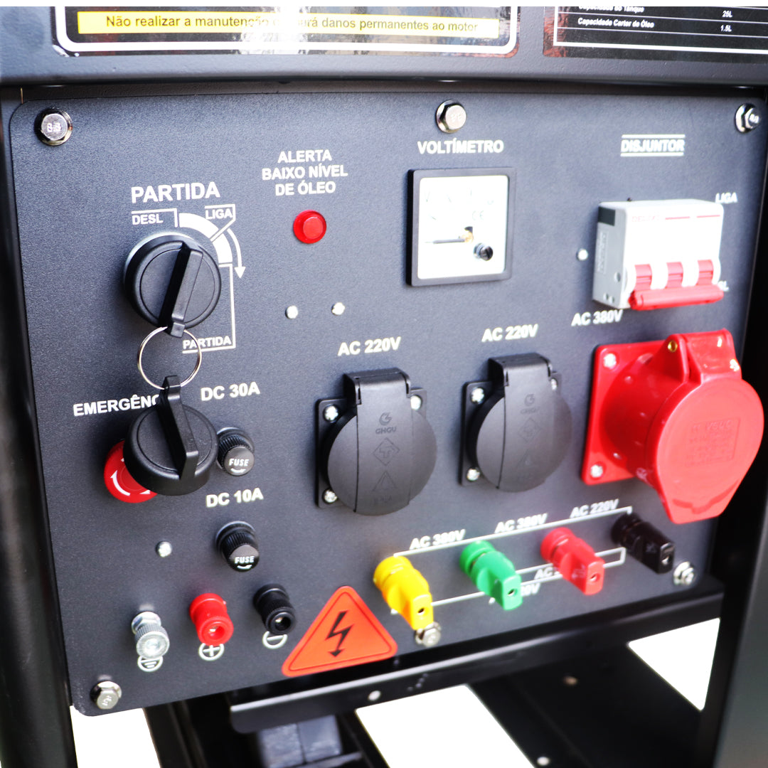 Gerador Diesel 954cc 20HP 12,0kVA 12000W Trifasico 220/380V Part.elet. VGE12000DT Vulcan Trent – foto 6