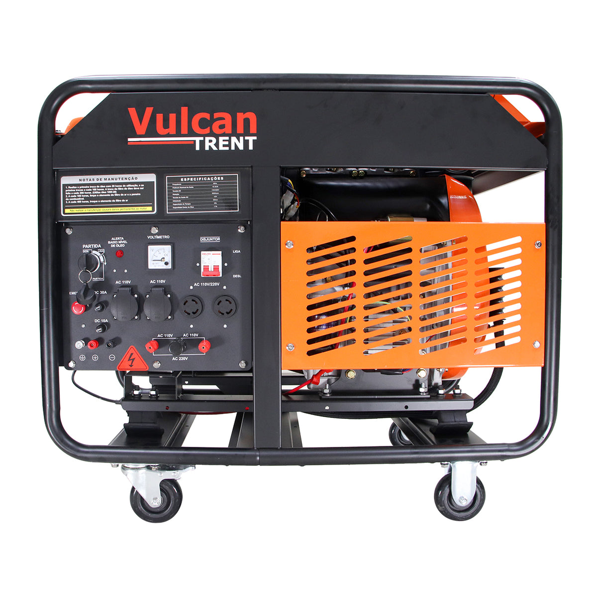 Gerador Diesel 954cc 20HP 12,0kVA 12000W Monofasico Bivolt Part.elet. VGE12000D Vulcan Trent – foto 6