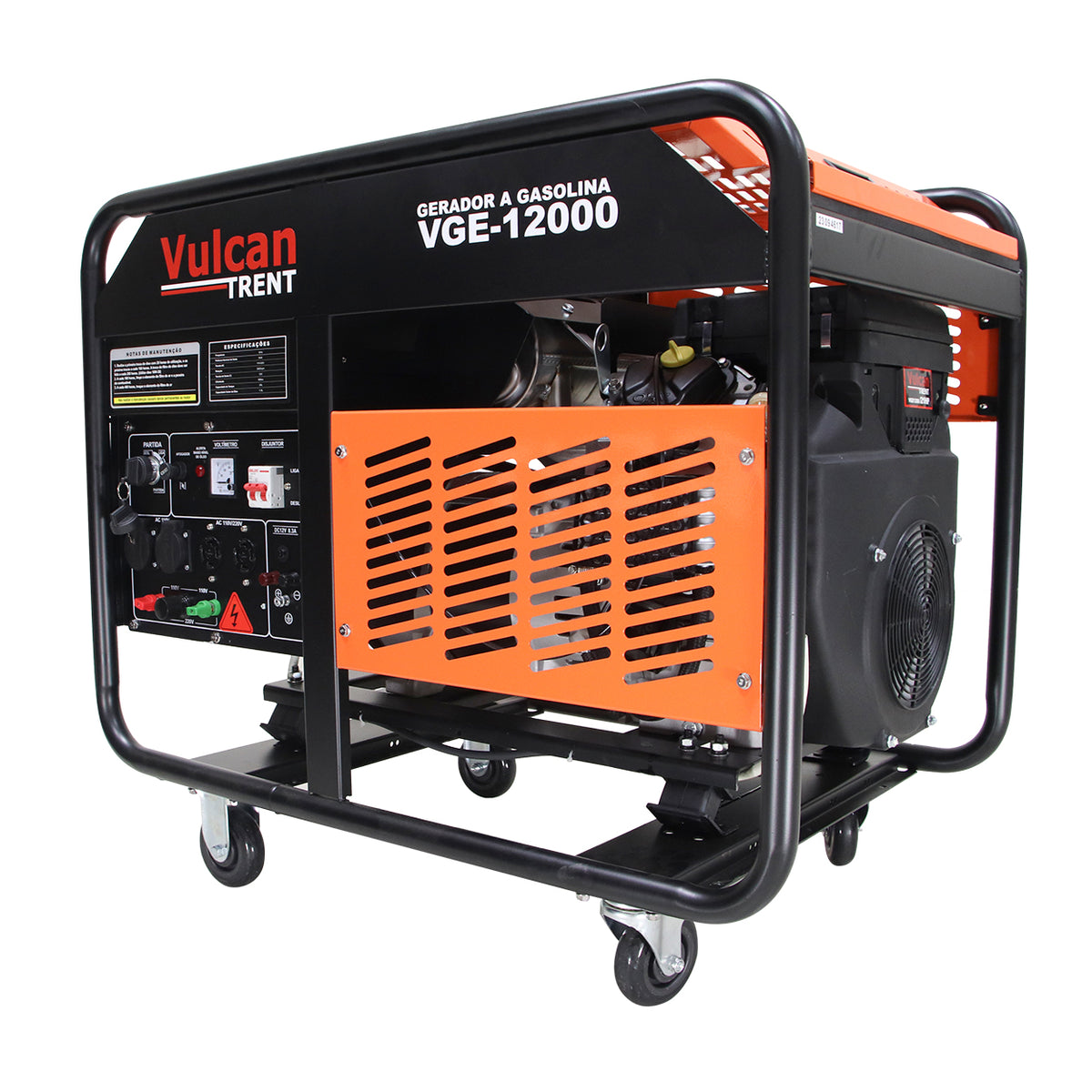 Gerador Gasolina 4T 678cc 21HP 12,0kVA 12000W Monofasico Bivolt - Part.elet - VGE12000 Vulcan Trent – foto 7