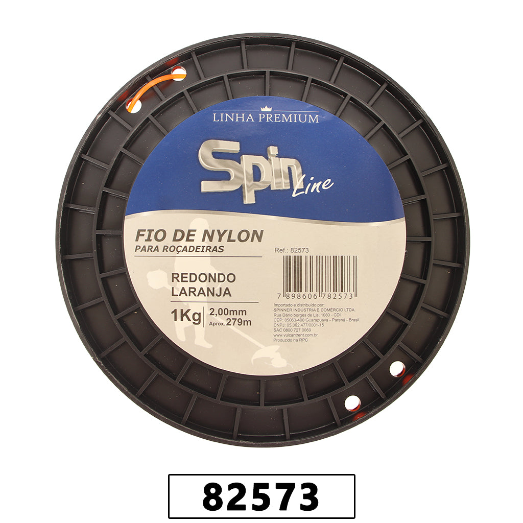 Fio de Nylon Rolo 1kg com 279 Metros - Redondo 2,00mm - Cor Laranja - Spin Linha Premium – foto 2