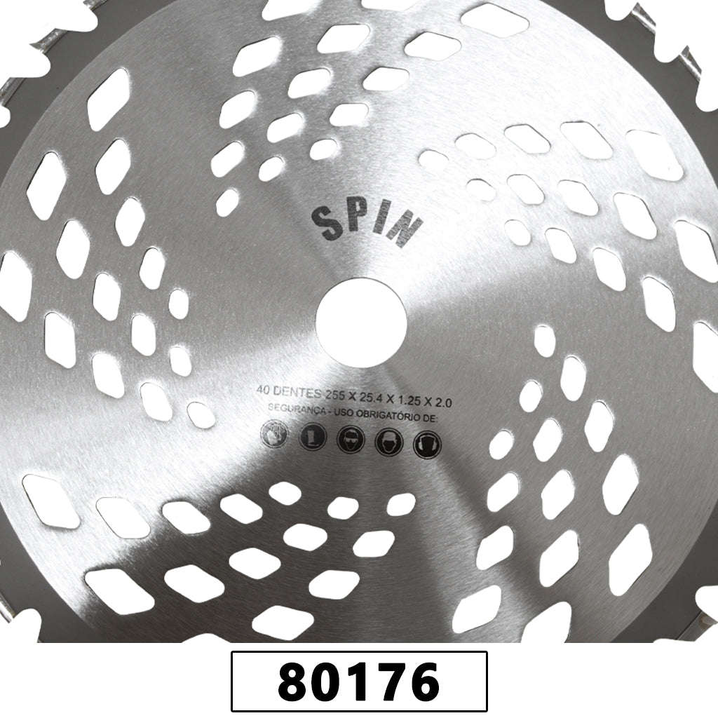 Faca Circular de Videa 2mm NS05 40 Dentes Furo 25,4mm Tamanho 255mm x Espessura 1,25mm - Spin – foto 2