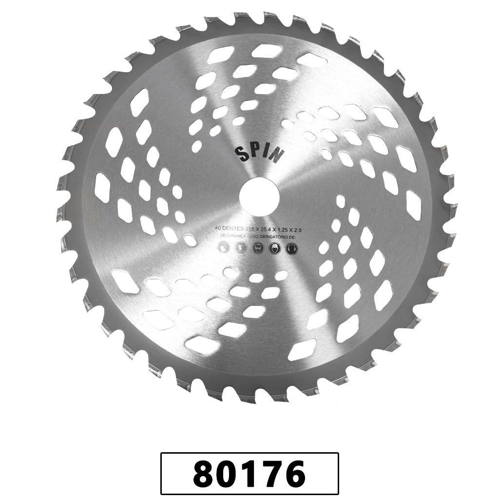 Faca Circular de Videa 2mm NS05 40 Dentes Furo 25,4mm Tamanho 255mm x Espessura 1,25mm - Spin – foto 3