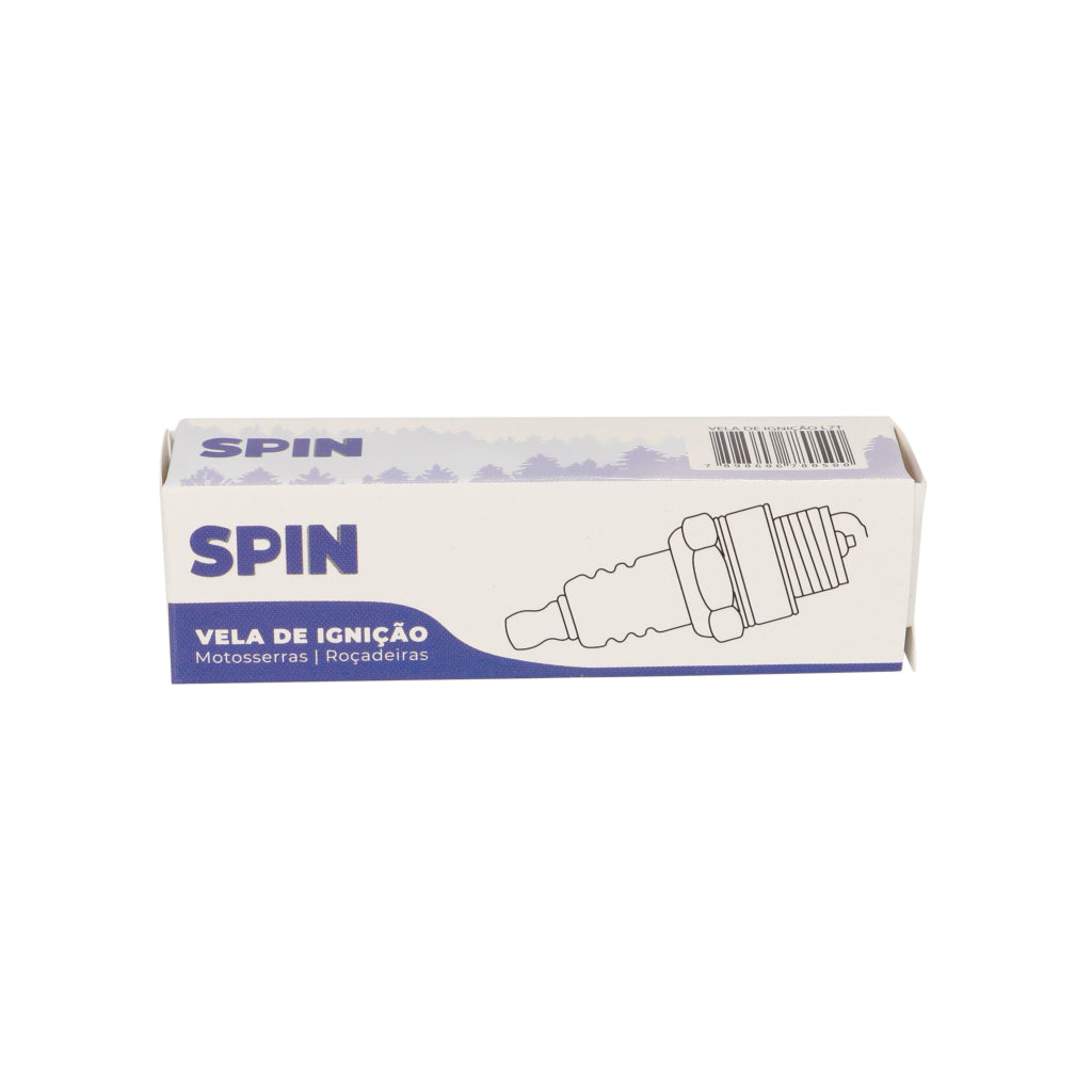 Vela de Ignição L7T Curta para Motosserras e Roçadeiras - com Nucleo em Niquel Spin Power – foto 3