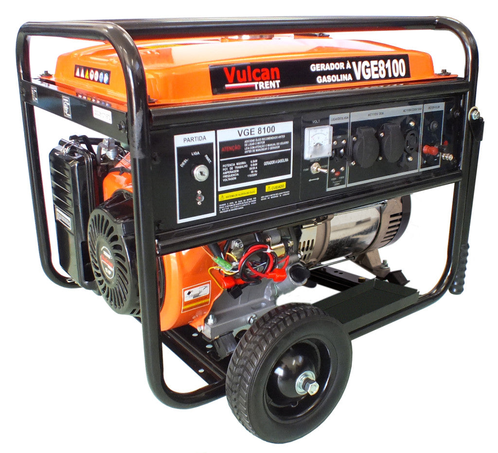 Gerador Gasolina 4T 420cc 15HP 6.5kVA 6500W Bivolt Partida Elétrica VGE8100 Vulcan Trent – foto 1