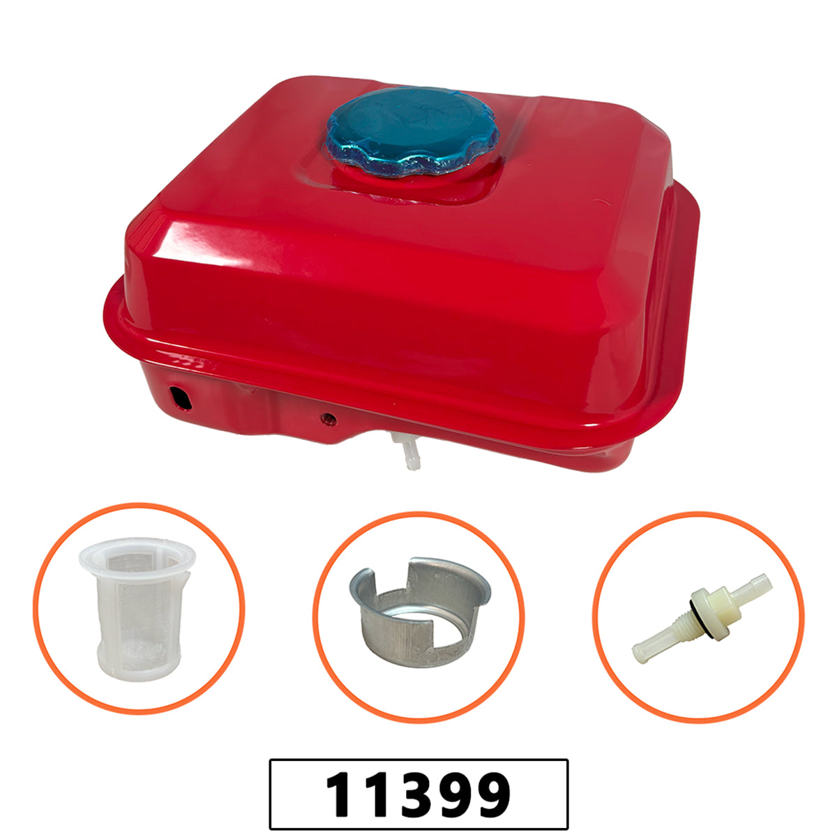 Tanque de Gasolina Completo para Motor 4 Tempos 5,5hp/6,5hp/7hp - Cor Vermelha – foto 2
