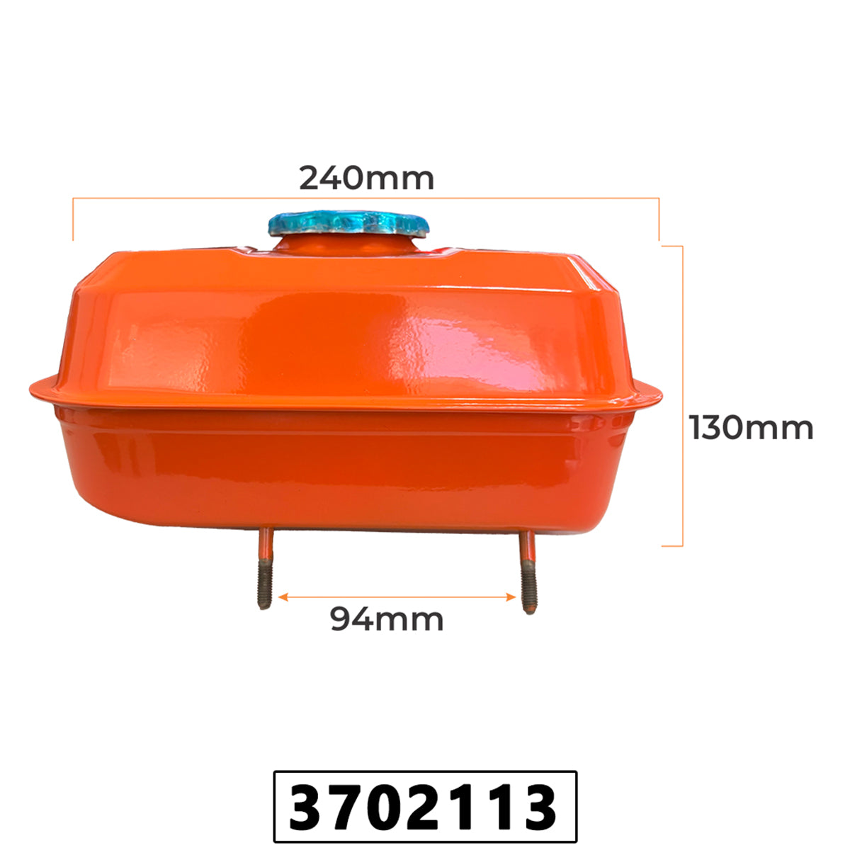 Tanque de Gasolina Completo para Motor 4 Tempos 5,5hp/6,5hp/7hp - Cor Laranja – foto 4
