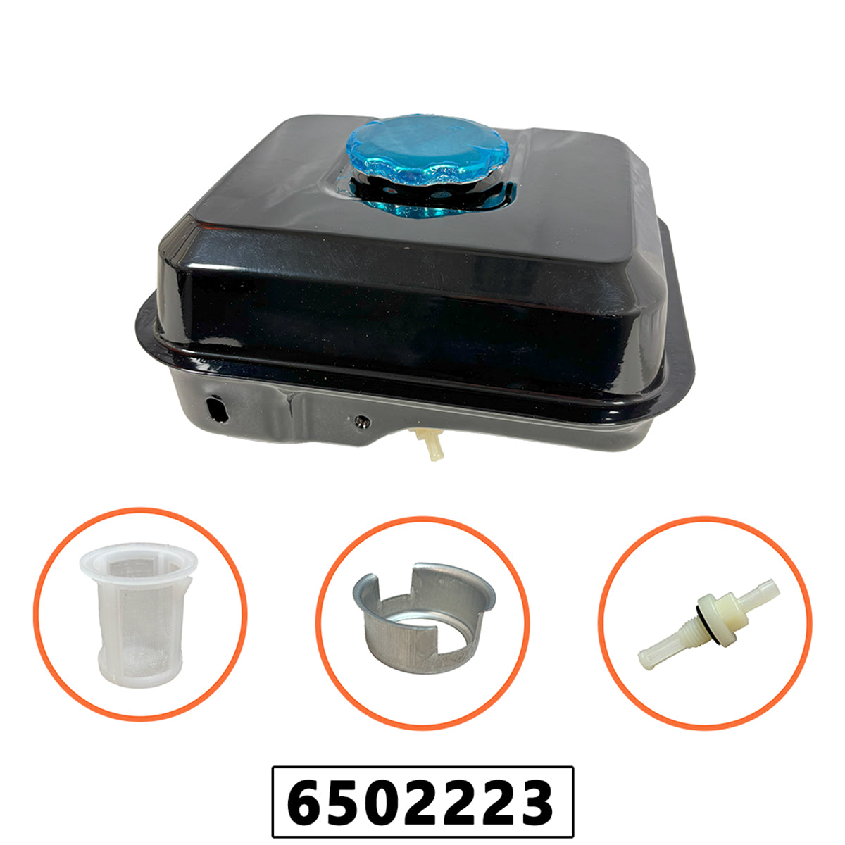 Tanque de Gasolina Completo para Motor 4 Tempos 5,5hp/6,5hp/7hp - Cor Preta – foto 6