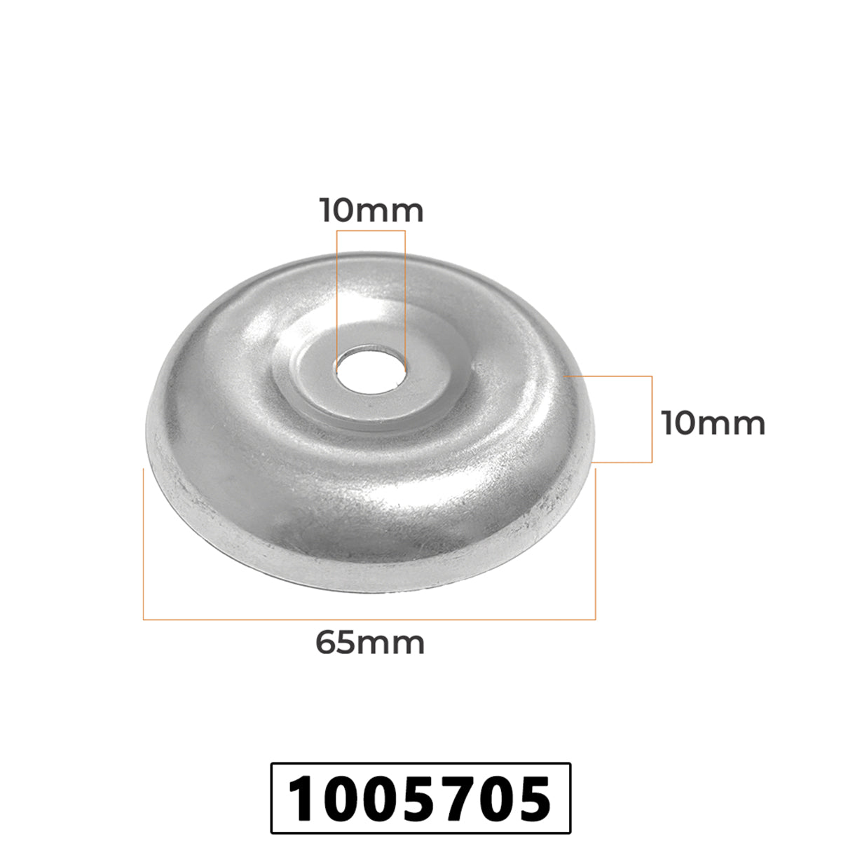 Prato Giratorio Metal 65mm Perfil Baixo Furo Menor 10mm para Roçadeira Importadas – foto 1