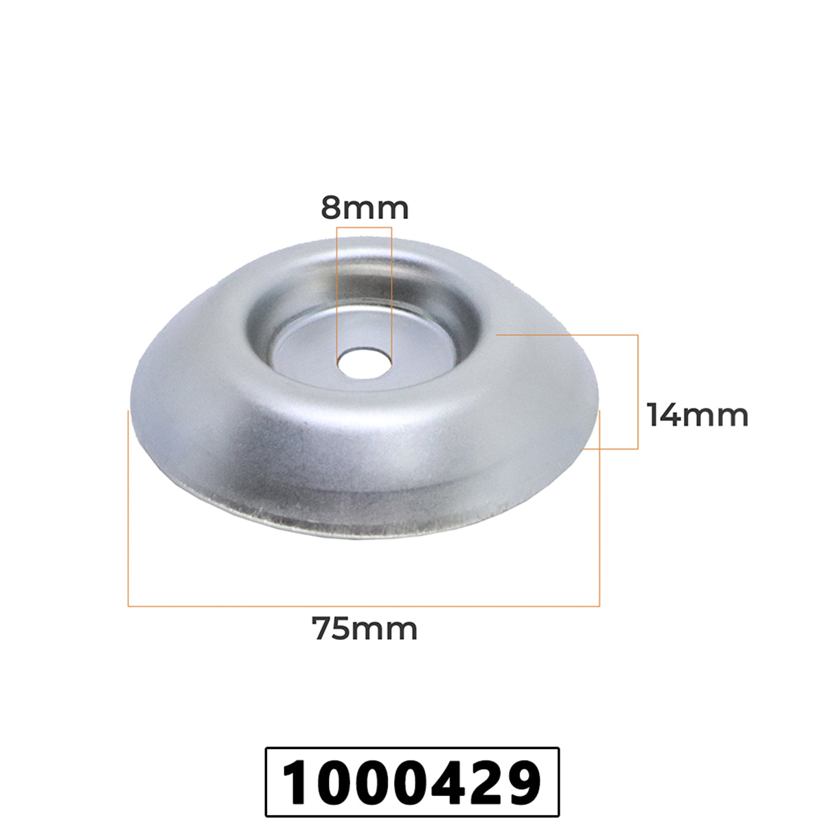 Prato Giratorio Metal 75mm Perfil Baixo Furo Menor 8mm para Roçadeira Importadas – foto 1