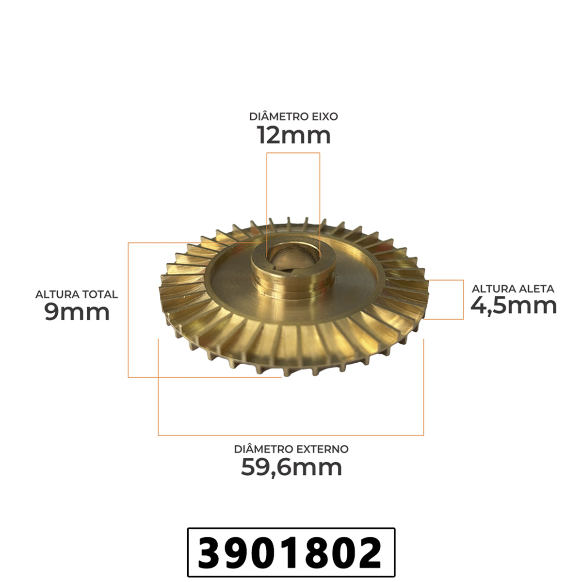 Rotor Impulsor para Bomba Periferica VMB375P 127V – foto 1