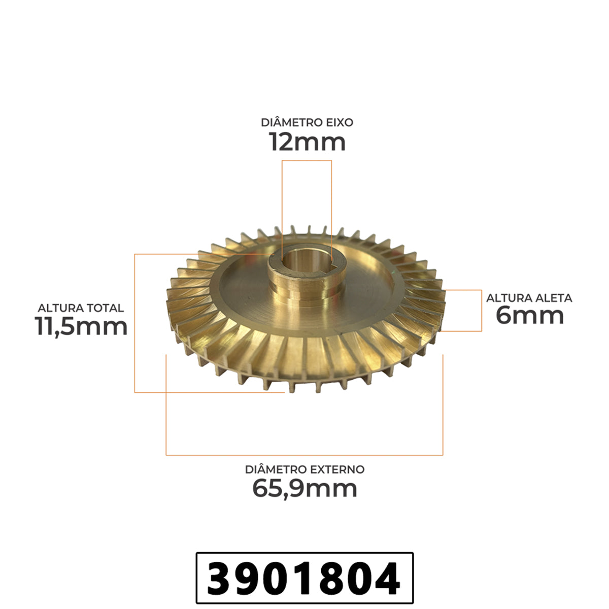 Rotor Impulsor para Bomba Periferica VMB750P 127V – foto 1