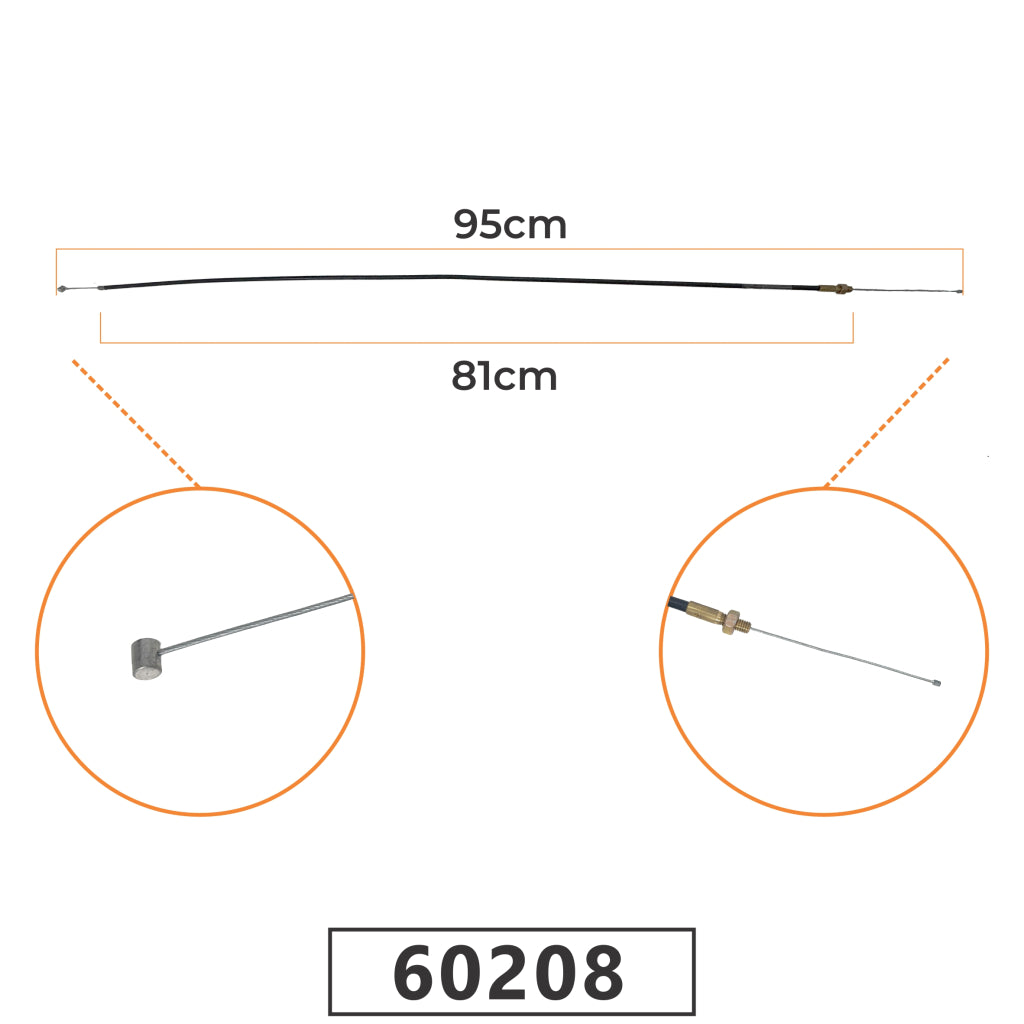 Cabo do Acelerador para Roçadeira Husqvarna132/132r - 95cm – foto 1