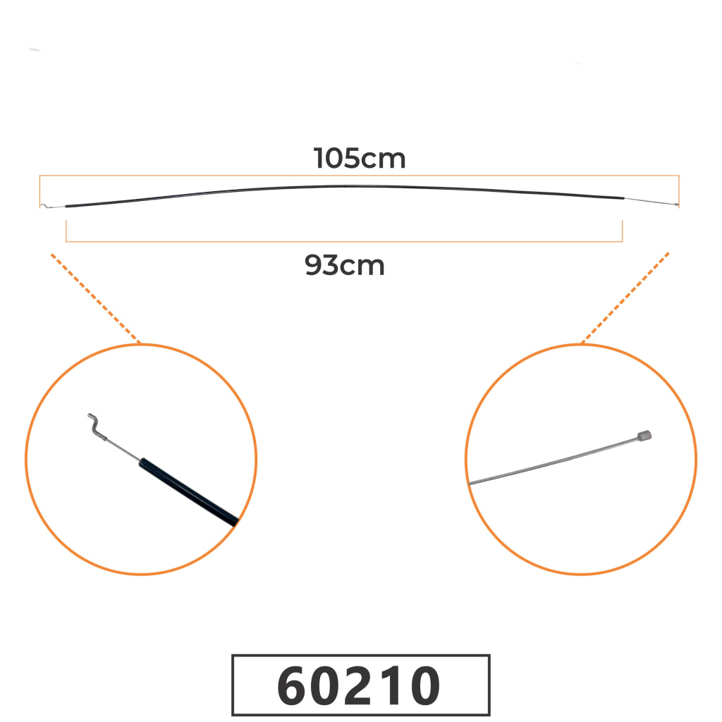 Cabo do Acelerador para Roçadeira Husqvarna 322/323 - 105cm – foto 1