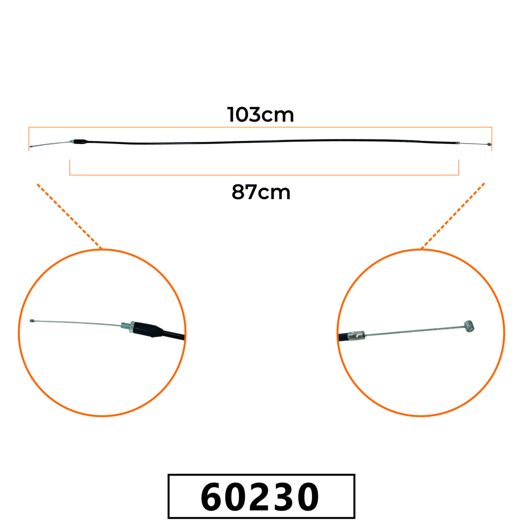 Cabo do Acelerador para Roçadeira Husqvarna 142 Rb - 104cm – foto 1