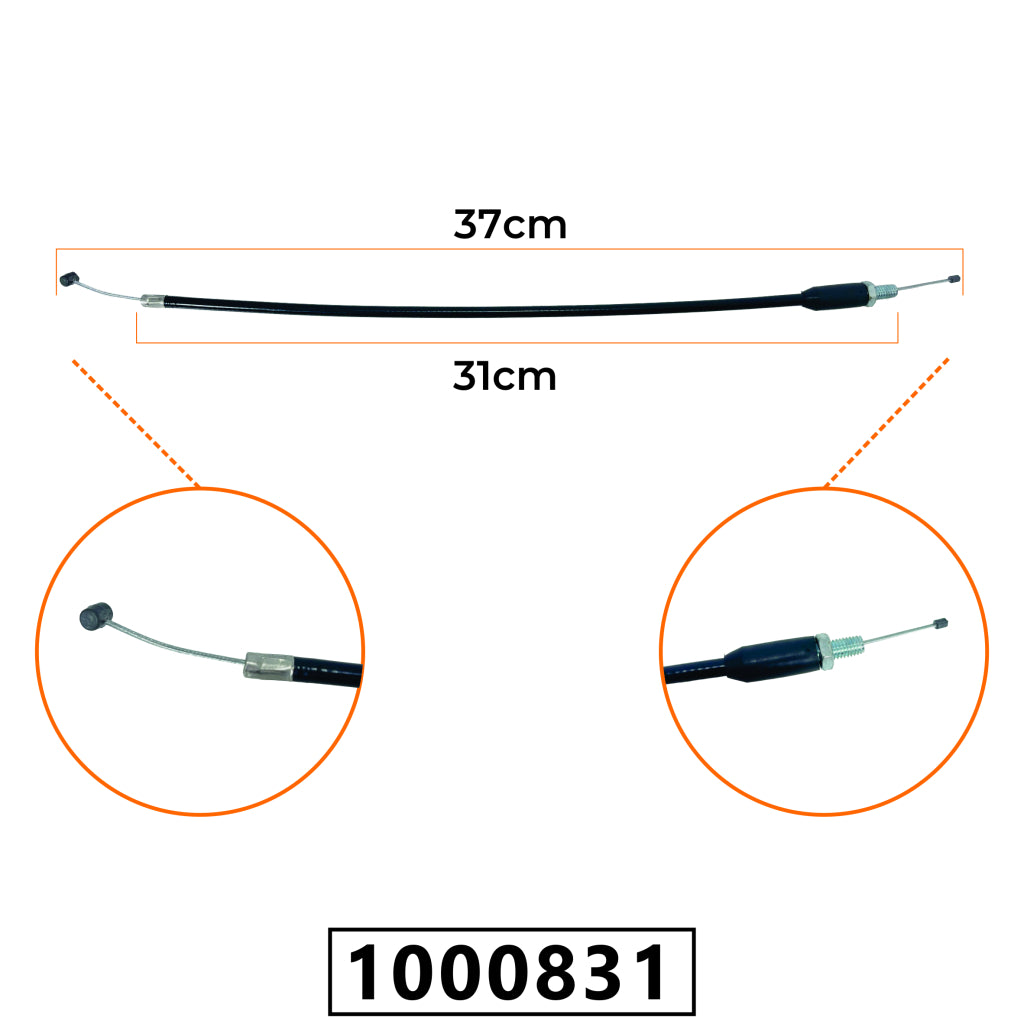 Cabo do Acelerador para Motobomba Motor 2T 52cc /motobomba VB10B / VMB251 / VMB10F - com Conduite 37cm – foto 1