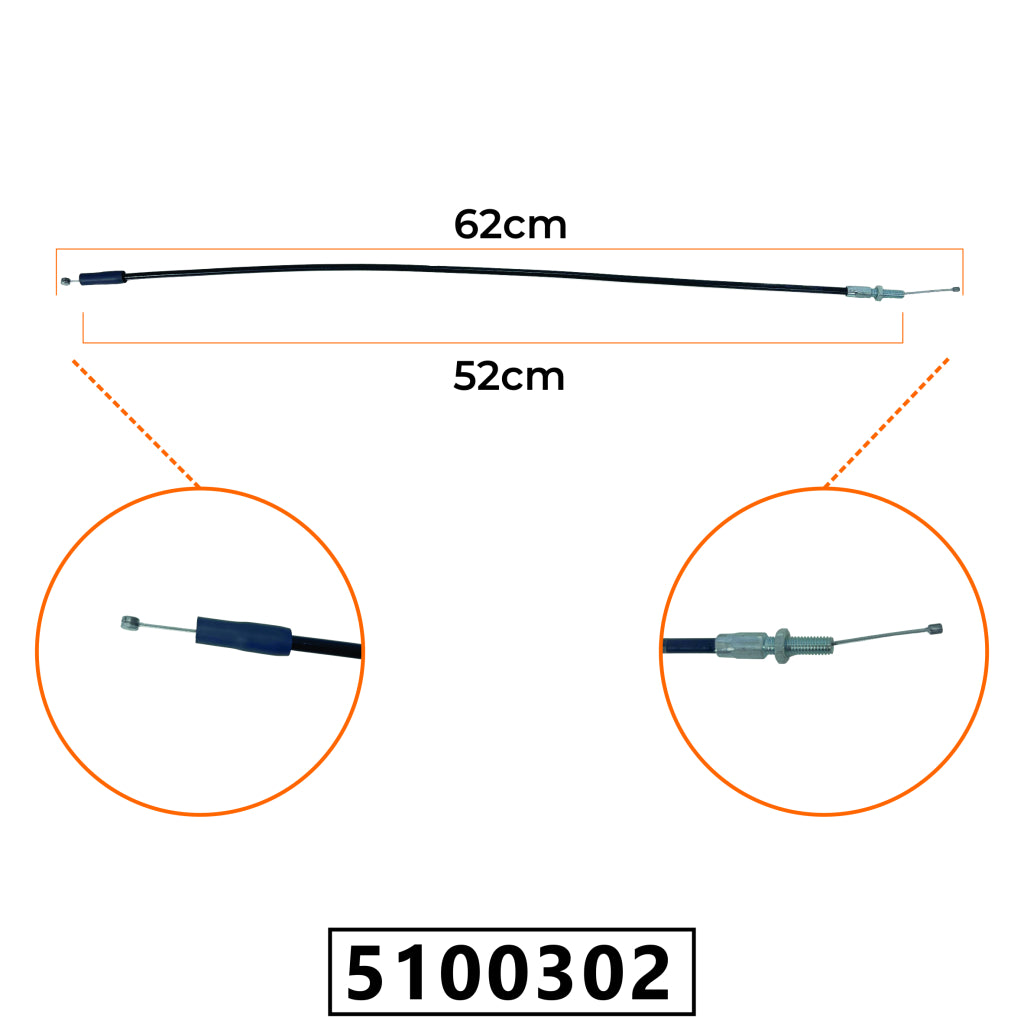 Cabo do Acelerador para Furadeira 25cc / Furadeira VF500 - 62cm – foto 1