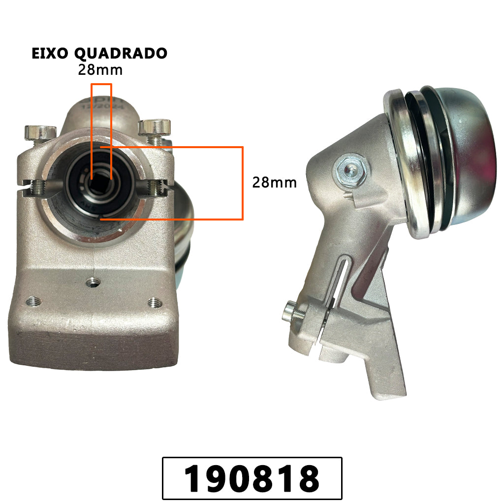 Ponteira Completa 28mm x Eixo Quadrado para Roçadeira Stihl Fs 160/220/250/280/290/300/350/380 – foto 1