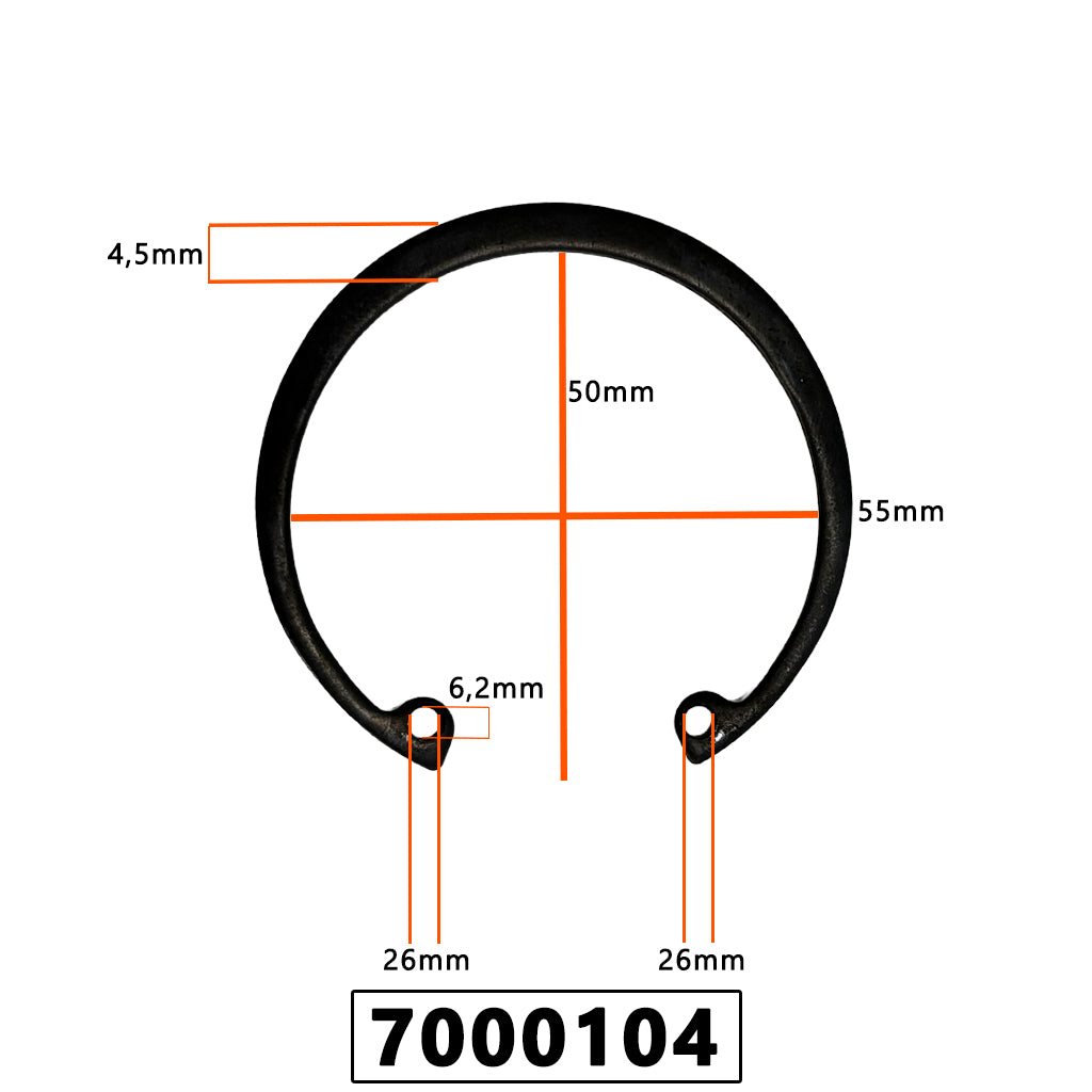 Anel para Retenção em Furos 48mm (51,50mm) Rolamento do Eixo Saída Motocultivador 6,5hp/7hp 4 Tempos – foto 1