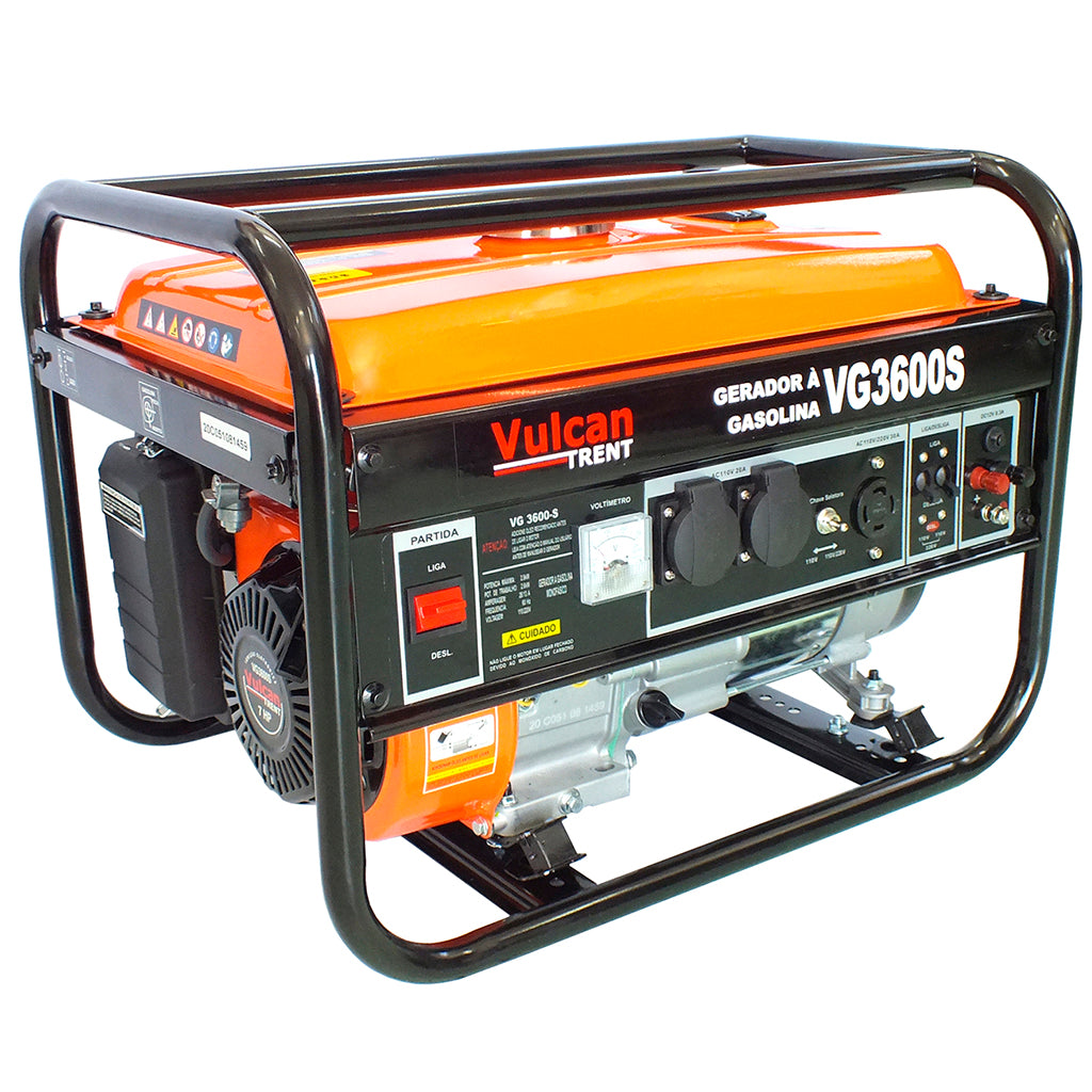 Gerador Gasolina 4T 212cc 7HP 2.9kVA 2900W Bivolt VG3600S Vulcan Trent – foto 1