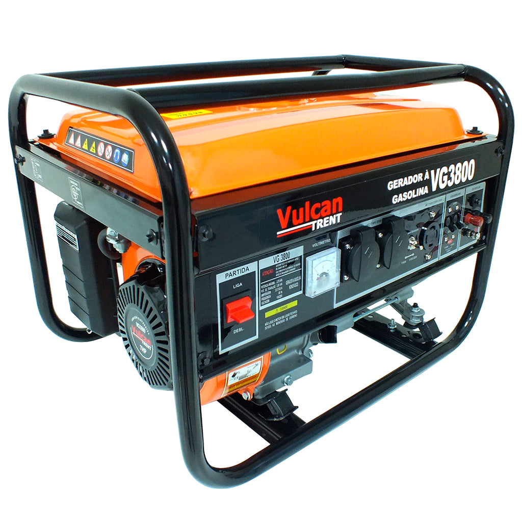 Gerador Gasolina 4T 208cc 7HP 3.0kVA 3000W Bivolt VG3800 Vulcan Trent – foto 1