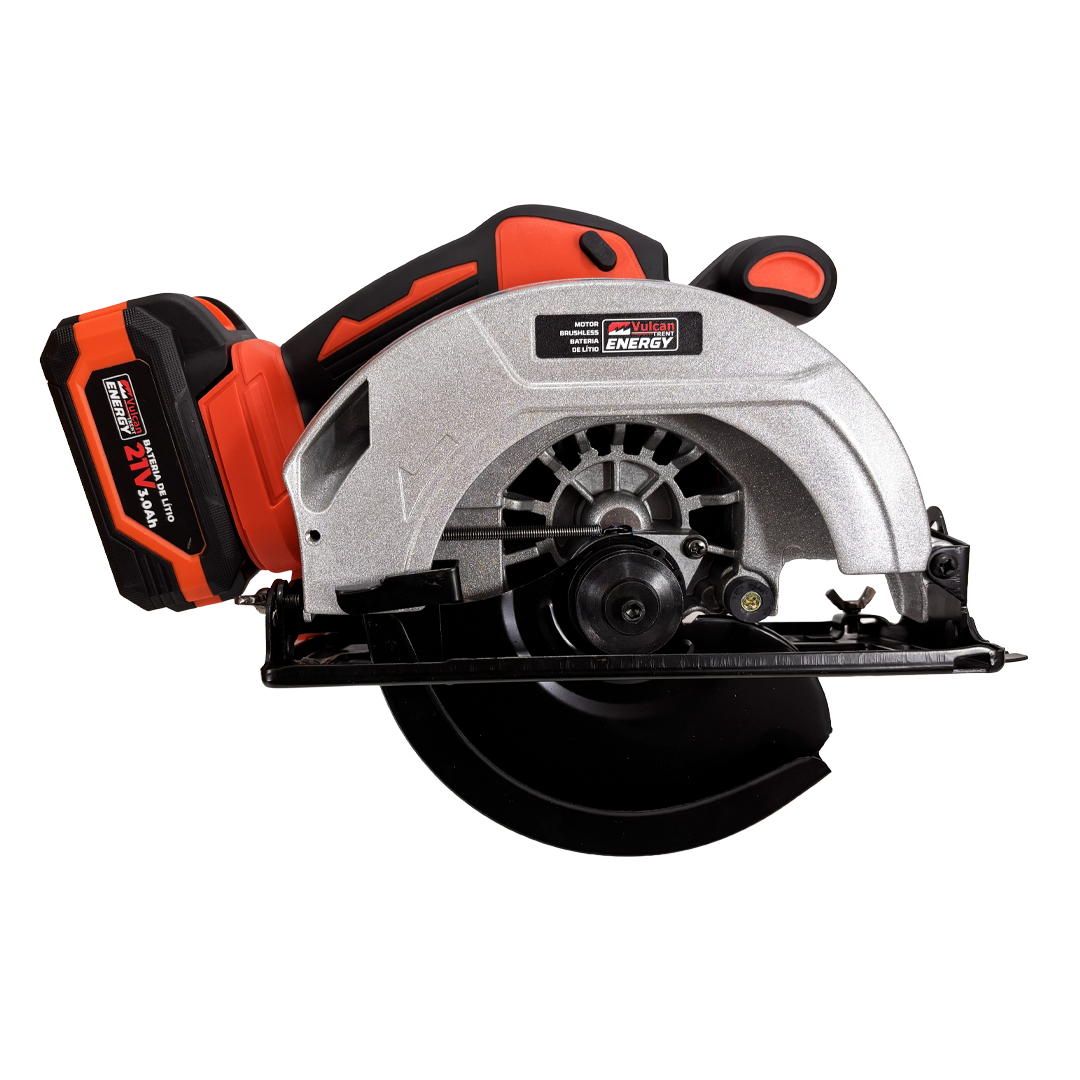 Serra Circular Brushless com Bateria 21V 3A Corte 54mm Lâmina 7” SC185 Vulcan Trent – foto 1