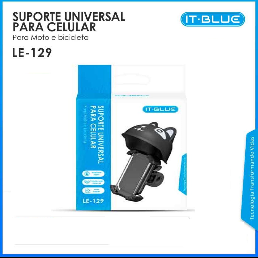 Suporte de Celular para Moto e Bicicleta com Proteção Contra Chuva e Sol IT-Blue LE-129