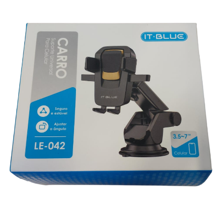 Suporte de Celular Veicular com Ventosa e Ajuste 360° It-Blue LE-042
