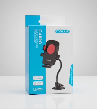 Suporte de Celular e GPS Veicular com Ventosa e Haste Maleável IT-Blue LE-023