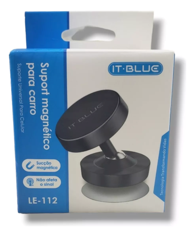 Suporte Magnético Veicular Para Celular Com Adesivo 3M IT-BLUE LE-112