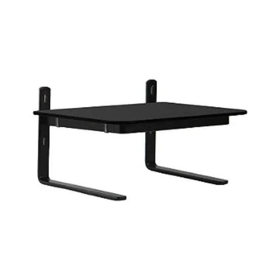 Suporte para Monitor e Laptop Office Vidro Preto Ergonômico Reliza 007025