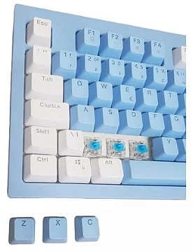 Teclado Gamer Mecânico LED Rainbow Com Fio Switch Azul Apoio de Punho Knup KP-TE102